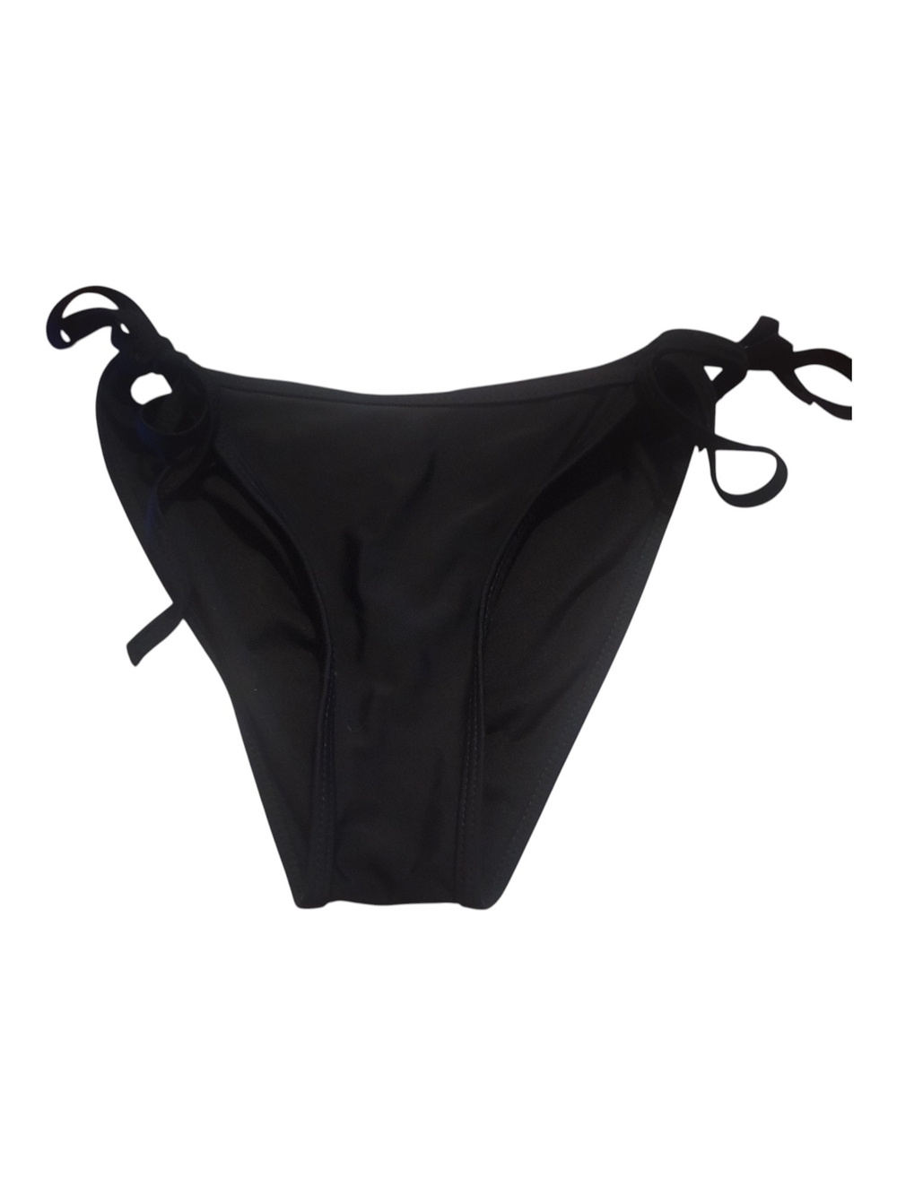 Women's Black Bikini Swimming Suit Bottom W/ Adjustable Tie Sided Size Medium